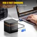 Rechargeable D Batteries with Charger, 4Pack 10000mAh NiMH D Cell Batteries, Low Self Discharge, 4 Slot NiMH Battery Charger with Type-C Input