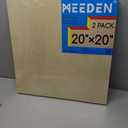 MEEDEN Unfinished Wood Canvas Board: 3/4 Deep 20x20 Wooden Canvas Panel Pack of 2 - Blank Cradled Wood Art Board for Painting