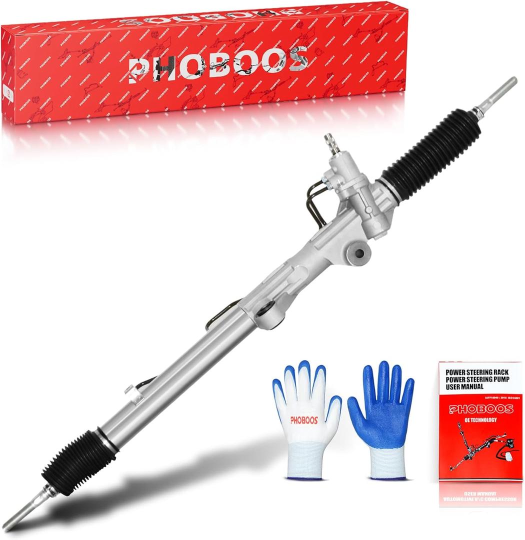 PHOBOOS Hydraulic Power Steering Rack and Pinion Assembly Compatible with Toyota Tundra 2000-2006, Toyota Sequoia 2001-2007, 3.0L/4.0L/4.7L, New Unit, Leak Resistance, Direct Fit, Ref. 97-1618