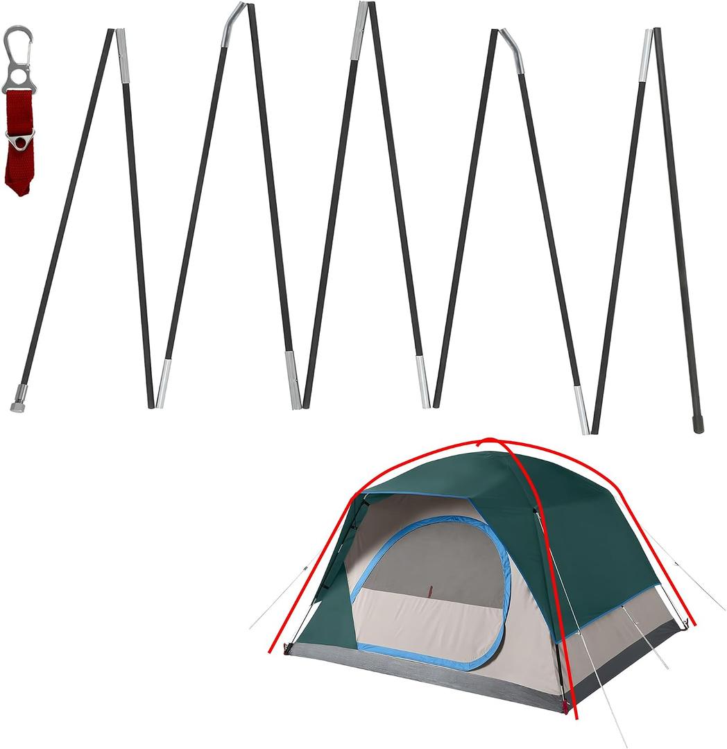 Tent Poles Replacement for Coleman Skydome 4 Person Camping Tent, Camping Tent Accessories for Coleman Camping Tent, Pre-Assembled Replacement Poles, 169''