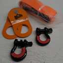 METOWARE Offroad Recovery Kit - 10 Ton Heavy Duty Winch Snatch Block Pulley, 3" x8' Tree Saver Strap and 2pk 3/4" D Ring Shackles (Snatch Block+ 8ft Tree Saver + D Ring Shackles)