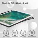 JETech Case for iPad Pro 12.9 Inch (2015/2017 Model, 1st/2nd Generation) with Pencil Holder, Slim Tablet Cover with Soft TPU Back, Auto Wake/Sleep (Black)