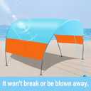 Beach Canopy Sun Shade, Beach Shade Canopy Wind Sail Camping Sun Shelter Lightweight Beach Tent Sun Shelter Easy Setup Outdoor Shelter for Camping, Fishing, Backyard and Picnics