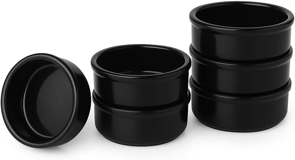 Areste Mexican Clay Cookware Set of 6 – Full Black Terracotta Pots, Bowls, Plates & Serving Dishes – Spanish Earthenware for Baking, Yogurt, Kheer, Meat, Vegetables – Cazuelas Mexicana