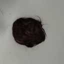 100% Human Hair Messy Bun Extension Tail, Messy Hair Bun Hair Scrunchies Extension with Fringe Curly Wavy Chignon for Women Wedding Tousled Updo Hairpiece (Light Brown)