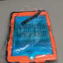 SEYMAC stock Case for iPad 9th/ 8th/ 7th Generation 10.2'', Shockproof with Screen Protector, Pencil Holder [360° Rotating Hand Strap] & Stand, for iPad 10.2 inch 2021-2019 (Brightorange)