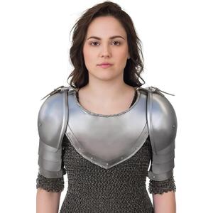Medieval Iron Gorget Spaulders Arm Shoulder Set Viking Crusader Pauldrons Armor