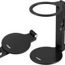 Pour Over Coffee Maker Stand,Adjustable & Foldable Portable Electric Espresso Machine Stand,Holder for Coffee Grinder,Universal Dripper,V60 Dripper,Travel Coffee Maker, Press Black