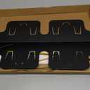 Stove Gap Covers Stainless Steel 2 Pack, Stove Gap Filler, Oven Gap Filler, Range Trim Kit, Stove Guards for Counter Side Gap Kitchen, Adjustable Length 13.8" to 27.5" - Black