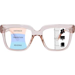 OPTOFENDY Progressive Multifocus Reading Glasses for Women Oversized Blue Light Blocking Oprah Style Computer Readers