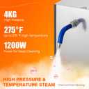 Mxmoonant Jewelry Steam Cleaner 2L/0.52 gal(0.8L Liquid Capacity), 135C/275 High-Pressure, 8-Min Heat Up w/Tweezers, Fine Mesh Strainer, Towel, Professional for Cleaning Silver, Gold, Gem, Diamond