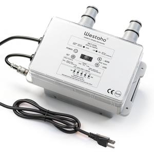 Salt Chlorine Generator, Westaho Salt Water Pool Chlorinator System with USA-Made Titanium Cells, for Above Ground Pools up to 7,000 Gallons, Compatible with Intex Pools