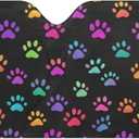 Colorful Dog Paw Print Car Sun Shade for Windshield Sun Shield for Front Window Blocks UV Rays Easy to Install Car Interior Accessories Sun Protection for Cars Truck SUV