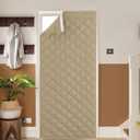 KEPARPCN Thermal Insulated Curtain Storm Wind Insulation Curtian Temporary Door Anti Energy Loss Reduce Noise Door Window Shade for Garage Patio Kitchen, 34W x 80L Inch, Cappuccino, 1 Panel