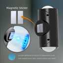 LED Wireless Wall Sconce with 7 Colors Changing, Motion Sensor Light Indoor, 1500mAh Rechargeable Battery Operated Wall Sconces for Bedroom Bedside Hallway Courtyard Doorway (Black)