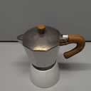 Moka Pot Stovetop Espresso Maker with Wooden Handle & Single Safety Valve  Coffee Brewer for Gas/Electric/Camp Stoves (Cream White-6 Cups)