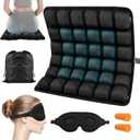 Airplane Seat Cushion, Portable Air Pad with Built-in Pump for Long Flights & Car Rides, Inflatable Seat Cushion for Office,Travel & Hard Dining Chairs, Ergonomic Comfort Support(Color:Black)