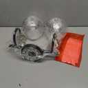 Bathroom Light Fixtures, 2-Light Black and Gold Vanity Lights with Globe Clear Glass, Modern Vanity Lighting Fixtures Over Mirror, AD-22280-2W-KG