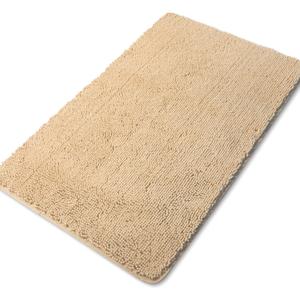Yeaban Bathroom Runner Rug 30 x 50 Inch  Thick Chenille Long Bath Mat | Absorbent and Washable Extra Large Bath Rug Non-Slip, Soft Runner Rug for Bathroom, Shower, Sink - (Ivory Cream)