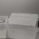 IRIS USA 54 Qt Stackable Plastic Storage Bins with Lids, 6 Pack - BPA-Free, Made in USA - See-Through Organizing Solution, Latches, Durable Nestable Containers, Secure Pull Handle - Clear