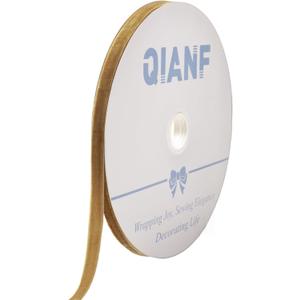 Vintage Khaki Velvet Ribbon, 3/8 Inch X 25Yd