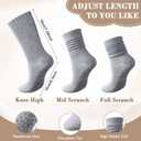 12 Pairs Pilates Socks for Women Non Slip Yoga Grip Socks with 6 Drawstring Bag for Yoga Ballet Barefoot Barre Dance