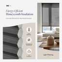 CHICOLOGY Cordless Cellular Shades, Room Darkening, Fog, 18x64