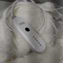 Heated Blanket Throw, Electric Throw Blanket with 5 Heating Levels & 4 Hours Auto Off, Soft Cozy Flannel Sherpa Electric Heated Blanket with ETL Certified for Office, 50"x60", White