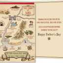 2 x Funny Fathers Day Card Gift for Dad, Land of Dad Vintage Map Design, Unique Father’s Day Gift from Kids Daughter Son, Happy Fathers Day Humor Cards