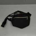printe Small Diaper Bag with Portable Changing Pad, Crossbody Women Waist Bag with Wipes Pocket for Travel, Stroller Funny Pack, Black