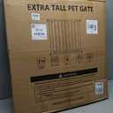 30-41 Inch Extra Wide Outdoor Baby Gate/Dog Gate, Indoor Pet Gate for Doorways, Hallways and Stairs No Drilling, Auto Close, Pressure Mounted Safety gate for Babies,Pets, Black
