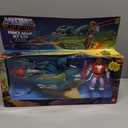 Prince Adam Sky Sled & Figure Masters of the Universe Retro Action Figure Set 5.5", 5 inches tall