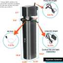 Aquarium Filter for 100-500 Gallon Tank, U-V Fish Tank Green Clean Machine Submersible Powerful Pump Canister Filter 600GPH for Pond Turtle Tank Saltwater Freshwater Crystal Clear Green Killing