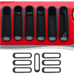 Grill Insert Grille Inserts Cover Fit for 2007-2018 Jeep Wrangler JK JKU,Black