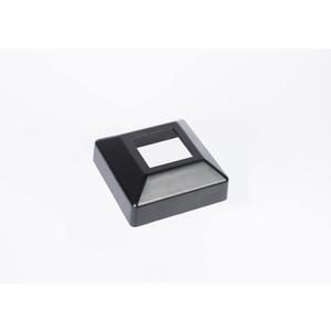 Post Cover Plate for 2" Floor Flange, Flange Base Shoe for Railings, Post Skirt Cover, one-Piece, Black