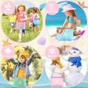 3Pcs Personalized Kids Beach Shell Bag, Initial Seashell Mesh Zipper Beach Pouch, Shell Collecting Bag for Holding Shells with Adjustable Straps, Sand Toys Swim Pouch Gift for Girl Boy Teens(Letter A) (Blue/Pink/Lightgreen)