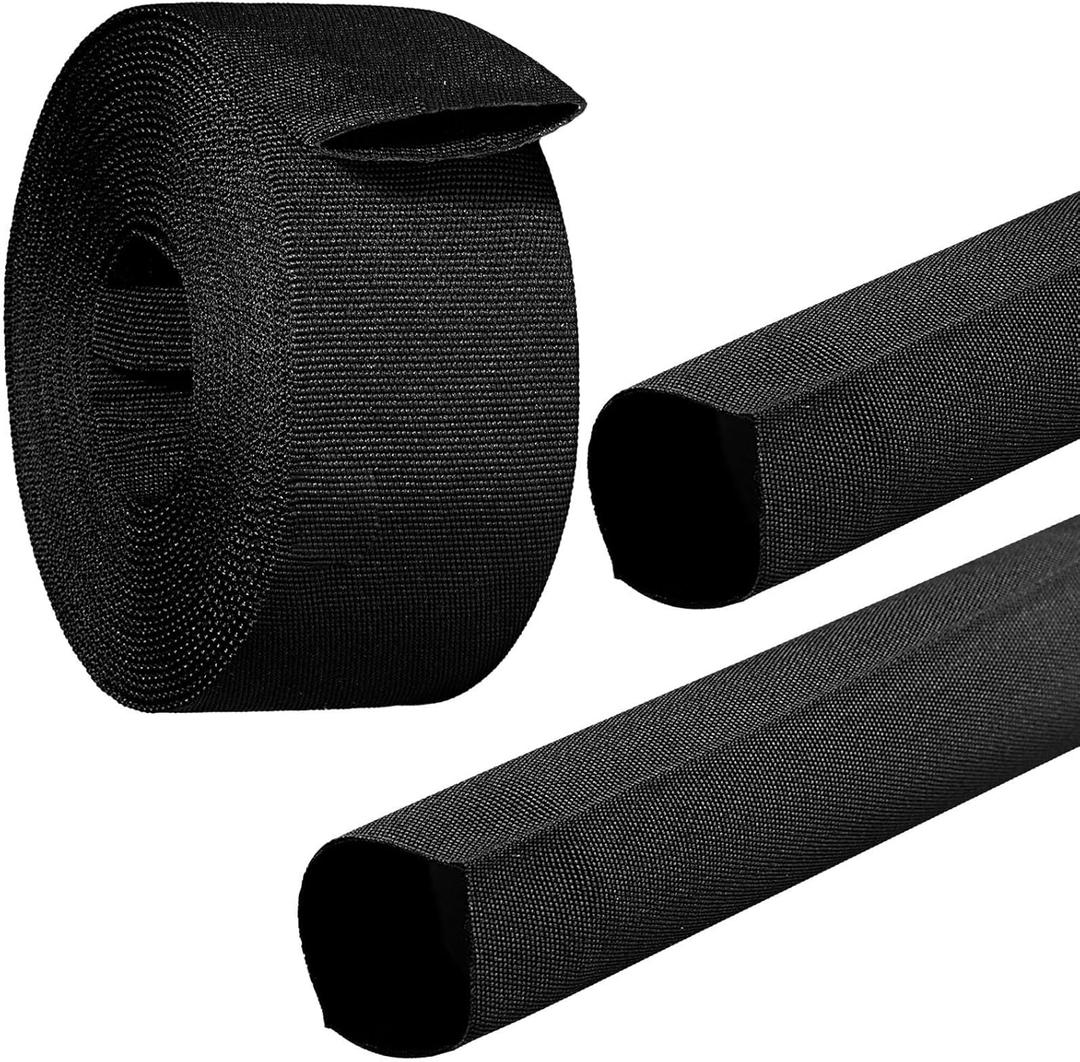 27 FT Nylon Protective Hose Sleeve 1" ID Cable Sleeve Torch Hydraulic Hose Protector Cutting Wire Hose Cover Management Wrap for Cord Tig Welding, Black