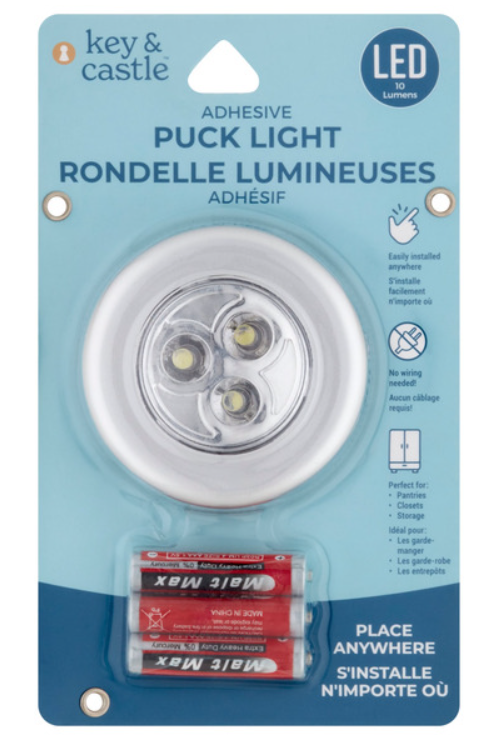Key & Castle Adhesive Puck Light