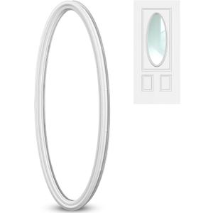 Pushglossy 16" x 39" Entry Door Frame Only Replacement Kit for 1'' Glass (Glass Not Included) 1 Lite Exterior Front Door Window Frame Replacement Grille Inserts Home Improvement Easy to Install Use