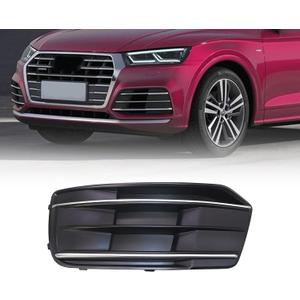 XQSMWF Front Bumper Fog Light Grille Chrome Bezel Insert Left Driver Side Compatible With Audi Q5 2018-2020# 80A807679DRU6 80A807245