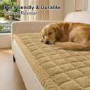 Smiry Non Slip Couch Covers for Dogs, Fuzzy Pet Couch Covers for 3 Cushion Sofa Pet Friendly, Soft Sofa Slipcovers Cushion Furniture Protector Washable (Camel, 27.6" x 70.9")