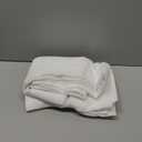 NICETOWN White Sheer Linen Curtains for Living Room 84 inch Length 2 Panels Set, Grommet Semi Sheer Privacy with Light Filtering Flax Window Treatments for Bedroom, W52 x L84