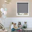 Sunoff Blackout Roller Shades Blinds Cordless for Windows Pull Down Room Darkening Door Blinds with Thermal Insulated Easy to Install for Living Room,Bedroom,Home,Office Bathroom Grey 31" W x 72" H