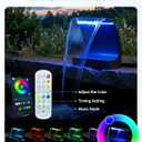 POPOSOAP Pond Waterfall Spillway with LED Lights & 1200GPH Pond Pump, 8Inch Pond Spillway Kit for Garden Ponds, Outdoor Water Feature with App & Remote Control for Backyard Landscape Decoration-P42C