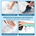 Cloud Wrist Rest  Memory Foam Arm & Wrist Support for Keyboard  Cute White Leather Design