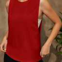 Open Side Tank Tops for Women Sleeveless Workout Top Muscle Tanks Red XL