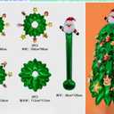 Christmas Santa Claus Balloon -Christmas Balloons Tree 4D Xmas Party Decorations, Self-Standing Balloon inflate with air Mylar Foil Balloons for Party Indoor Decorations