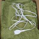 Heated Blanket Electric Blanket Full Size Fuzzy Fleece, 72" x 84" Soft Fluffy Fast Heating Blanket 8 Heating Levels & 10 Hours Auto Off with ETL & FCC Certification, Green