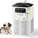 Air Purifiers for Home Large Room up to 1076 Sq Ft, H13 True HEPA Filter Air Purifiers for Bedroom Smoke/Pet Dander/Pollen, 25dB Quiet with Fragrance Diffuser & Air Quality Sensor, White