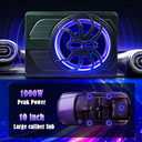 1000W Stereo Audio Under Seat Car Subwoofer, 10 Slim Active Powered Sub with Built-in Amplifier (Multicolor)